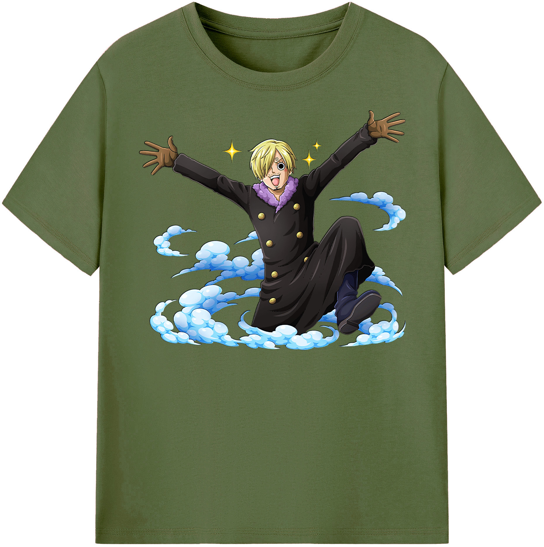ワンピース サンジ ONE PIECE Sanji 綿100％半袖Tシャツ（フロントプリント）